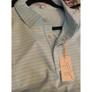 Peter Millar Summer Comfort Drum Performance Jersey Golf Polo Sz Lg UPF 50 NWT